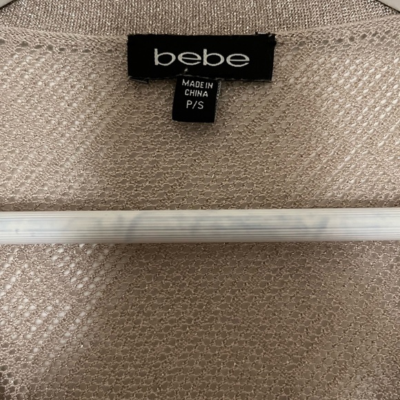 Bebe Champagne Cropped Cardigan - Picture 2 of 5